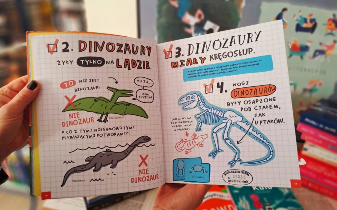 „Gdzie się podziały dinozaury?” – relacja z lekcji bibliotecznych